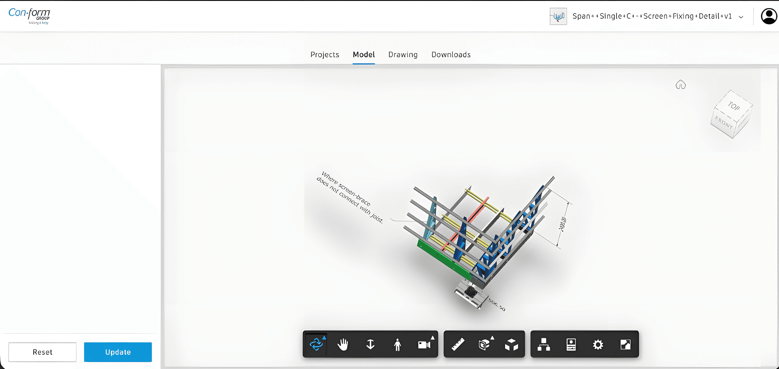 EasyMech CR Inventor drawing generated by the online configurator