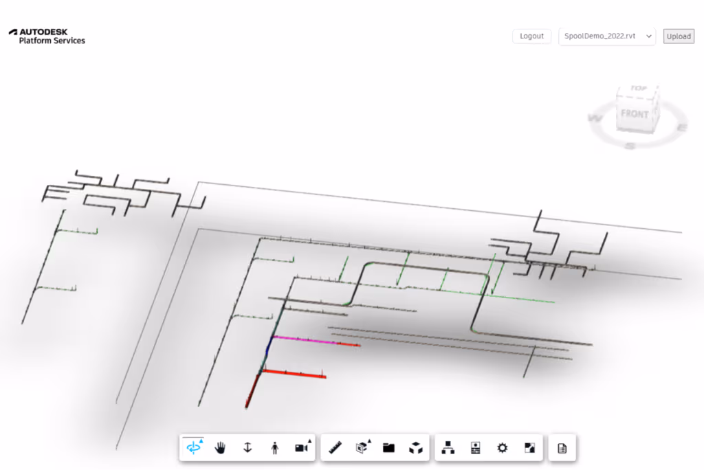 Spool-Oberfläche zur Anzeige von 3D-Modellen